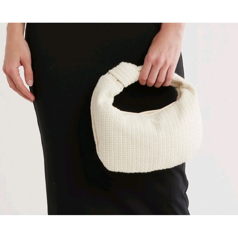 Women's Shoulder bag Urban Expressions  White  bag With‎ Woven Texture
